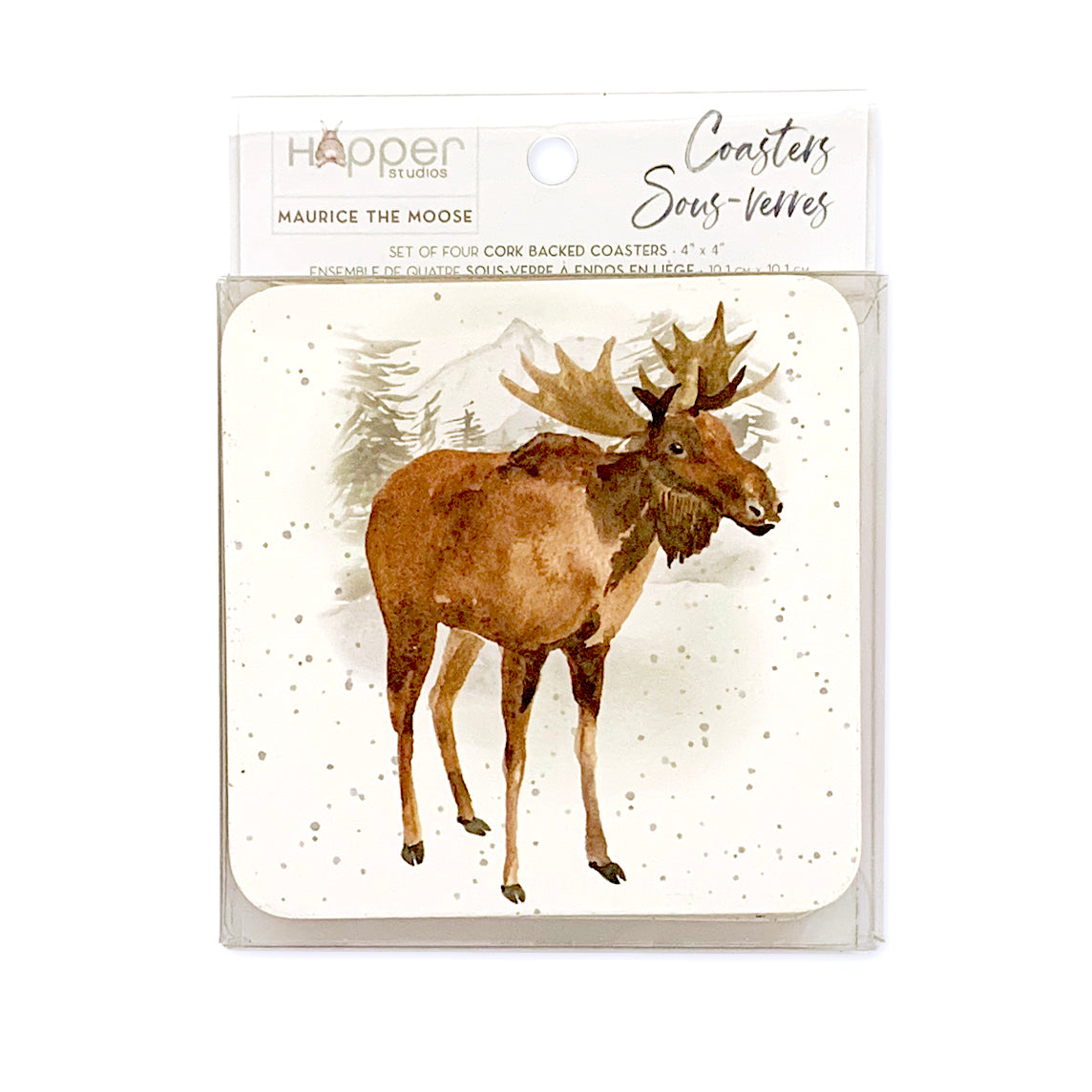 Hopper Studios Coaster Set Maurice the Moose