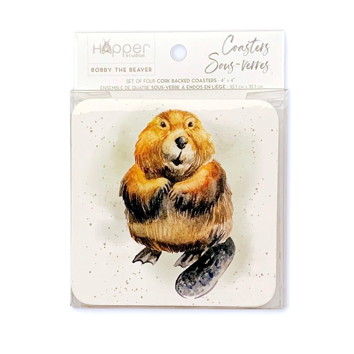 Hopper Studios Coaster Set Bobby the Beaver