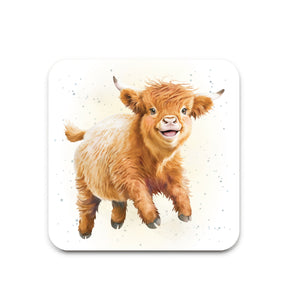 Hopper Studios Coaster Set - Hailey the Highland Cow