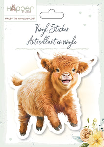 Hopper Studios Vinyl Stickers - Hailey the Highland Cow